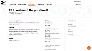 FS Investment Corporation II | FS Investments