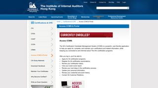 Access CCMS & Portal