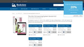 IIA Bookstore. The IIA's CIA Learning System Version 6.0