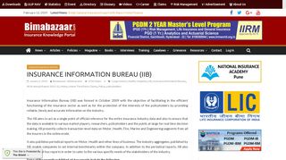 INSURANCE INFORMATION BUREAU (IIB) - Bimabazaar.com ...