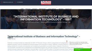 Apply to IIBIT Federation University - Ranking | Reviews | Courses ...
