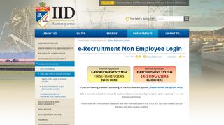Imperial Irrigation District : e-Recruitment Non Employee Login