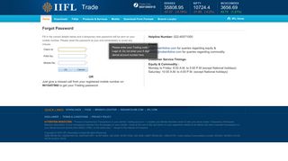 Forgot Password - IIFL - IndiaInfoline