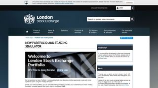 New Portfolio and Trading Simulator - London Stock Exchange