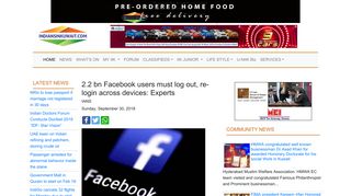 IndiansinKuwait.com - 2.2 bn Facebook users must log out, re-login ...