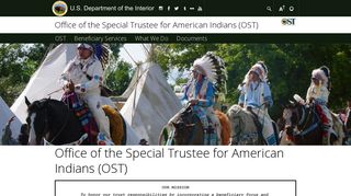 Office of the Special Trustee for American Indians (OST) | US - DOI.gov