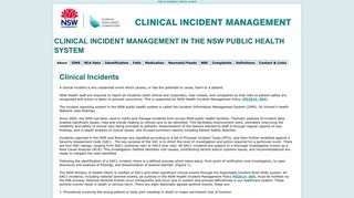 Clinical Excellence Commission - Clinical Incident Management