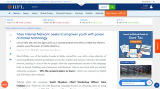'Idea Internet Network' seeks to empower youth with power of mobile ...