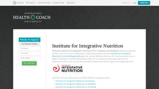 Institute for Integrative Nutrition | International Health Coach University ...