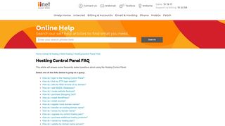 Hosting Control Panel FAQ - iiHelp - iiNet