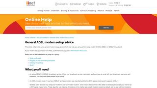 General ADSL modem setup advice - iiHelp - iiNet