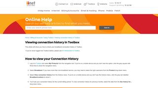Viewing connection history in Toolbox - iiHelp - iiNet