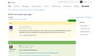 IIS7 and custom login page : The Official Microsoft IIS Forums