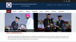 Online Application Facility - IISER Mohali