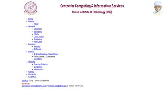 CIS - Email Guidelines | Indian Institute of Technology(BHU) - IIT (BHU)