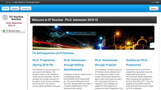 Welcome to PG Admissions - IIT Roorkee