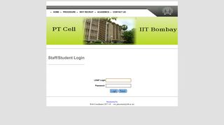 STUDENT LOGIN Student - Placements, IIT Bombay