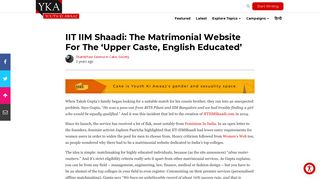 IITIIMShaadi: A Matrimonial Service For 'Highly Educated' Indians