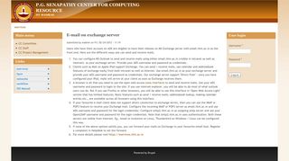 E-mail on exchange server | P.G. Senapathy center for computing ...