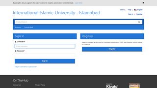 Sign In | International Islamic University - Islamabad | Academic ...