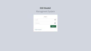 IIUI Hostel Managment System | User System Log in