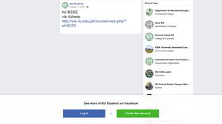 IIUI Students - for BSSE vle Adress... | Facebook