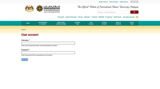 User account - International Islamic University Malaysia - IIUM