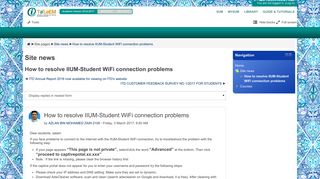 iTa'leem 2016/17: How to resolve IIUM-Student WiFi connection problems