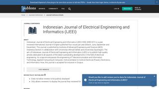 Indonesian Journal of Electrical Engineering and Informatics (IJEEI ...