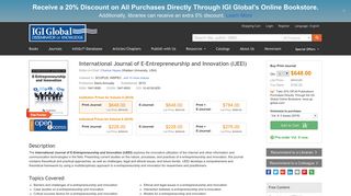 International Journal of E-Entrepreneurship and Innovation (IJEEI ...
