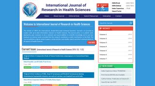 International Journal of Research in Health Sciences