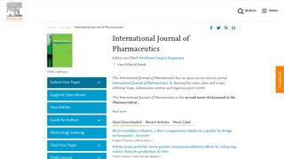 International Journal of Pharmaceutics - Elsevier