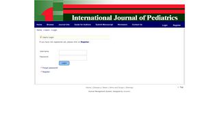 International Journal of Pediatrics - Login