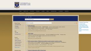 Search Results : Ikamva Student Portal - UWC