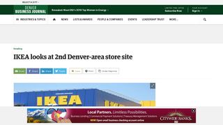 IKEA looks at 2nd Denver-area store site - Denver Business Journal