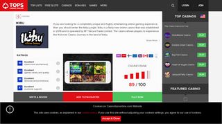 Ikibu Online Casino Review | CasinoTopsOnline.com