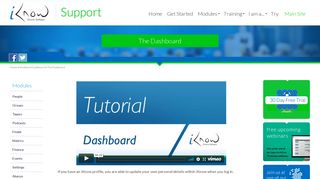 iKnow Support | The Dashboard