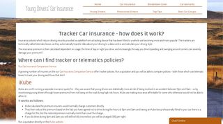 Tracker and Telematic car insurance policies - designed for young ...