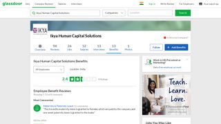 Ikya Human Capital Solutions Employee Benefits and Perks ...