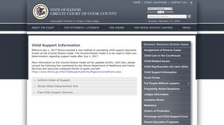 Child Support Information - Circuit Court of Cook County