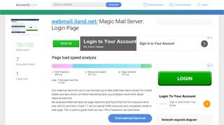 Access webmail.iland.net. Magic Mail Server: Login Page