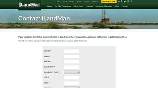 Contact iLandMan Today for Questions or to Set Up a Demonstration