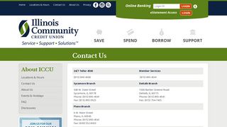 Illinois Community Credit Union - Contact Us