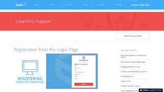 Registration from the Login Page - iLearnPro - Learning Management ...