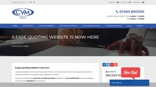 iLease quoting website is now here - CVM Group