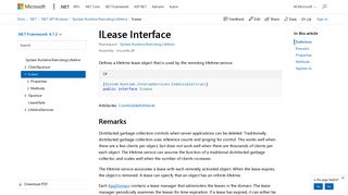 ILease Interface (System.Runtime.Remoting.Lifetime) | Microsoft Docs