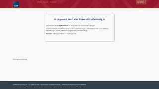 ILIAS Universität Tübingen - ILIAS Login Page