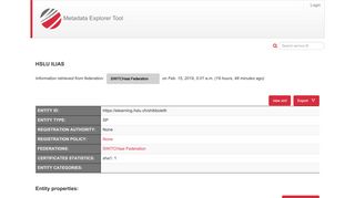 hslu ilias - Metadata Explorer Tool