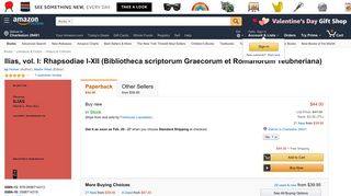 Amazon.com: Ilias, vol. I: Rhapsodiae I-XII (Bibliotheca scriptorum ...