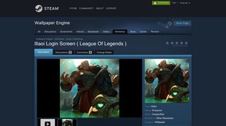 Steam Workshop :: Illaoi Login Screen ( League Of Legends )